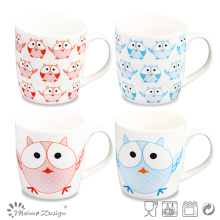 Owl Design Decal Céramique Nouvelle Bone China Mug